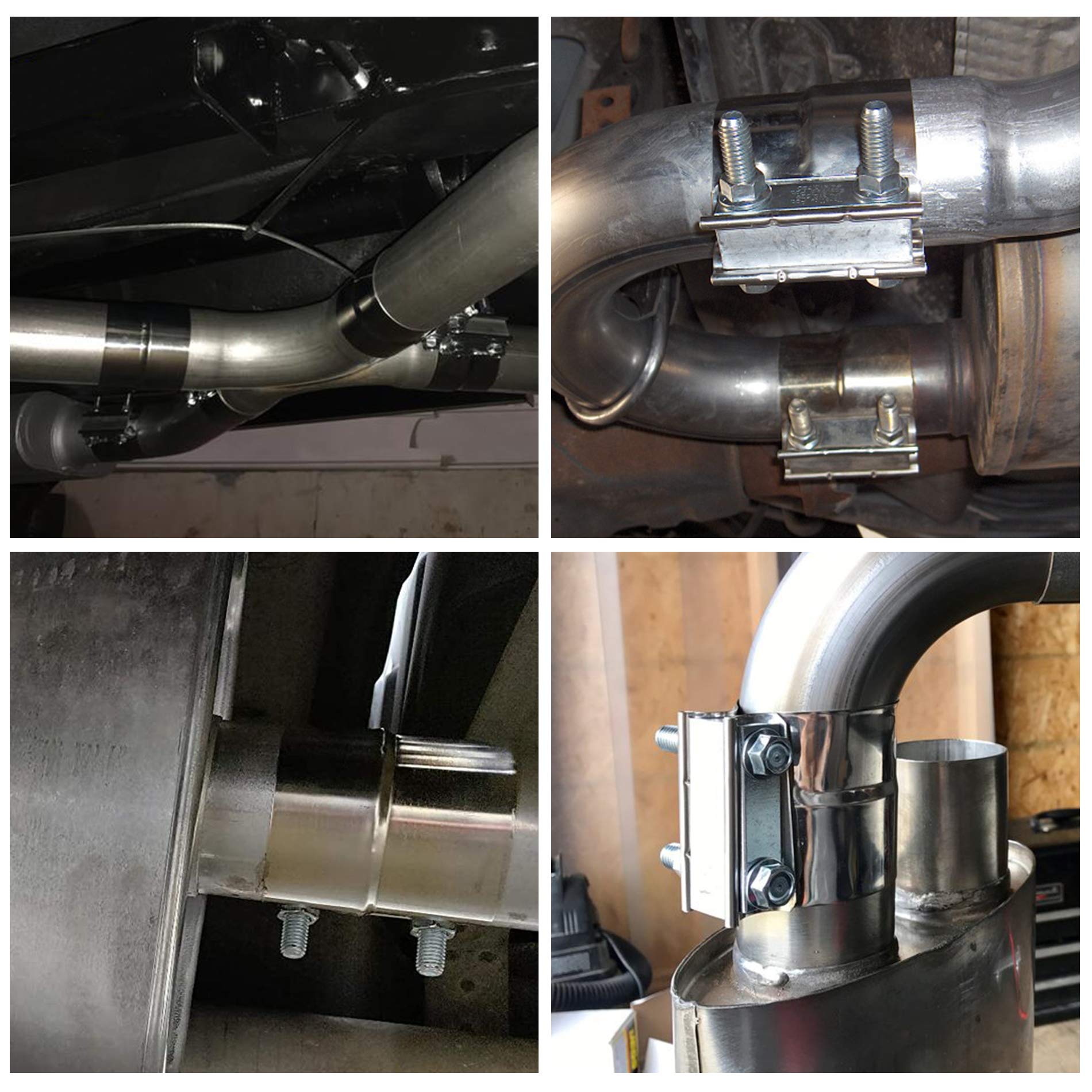 ZFBB2.25" Lap Joint Band Clamp Exhaust Clamps Pipe Repair Parts Stainless Steel - Image 7