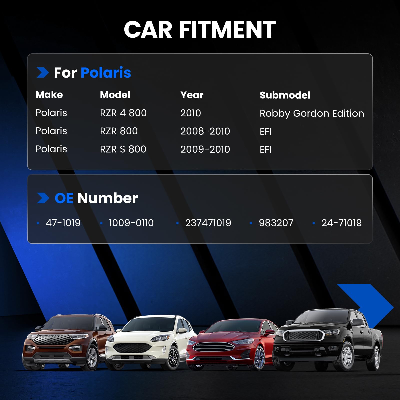 SYKRSS 47-1019 Eletric Fuel Pump Assembly Compatible with Polaris RZR 800 & RZR S 800 & RZR 4 800, 2008 2009 2010, Replaces 24-71019 - Image 3