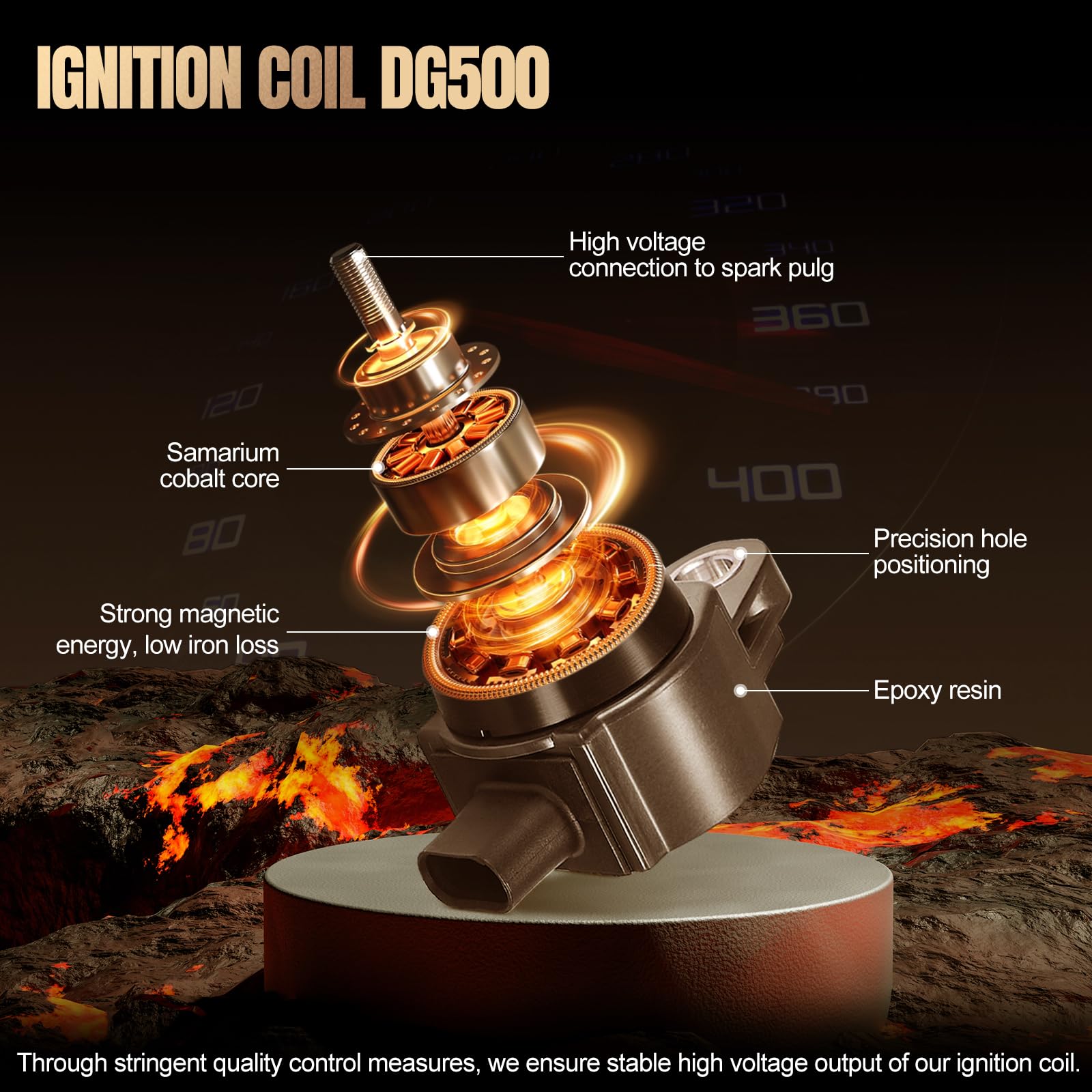 SYKRSS 6-Pack DG500 Ignition Coil Pack Compatible with Mazda Escape Taurus Freestyle Five Hundred Mariner Sable Tribute 2001 2002 2003 2004 2005 2006-2008 3.0L V6 Replace DG513 FD502 UF406 C1458 - Image 4