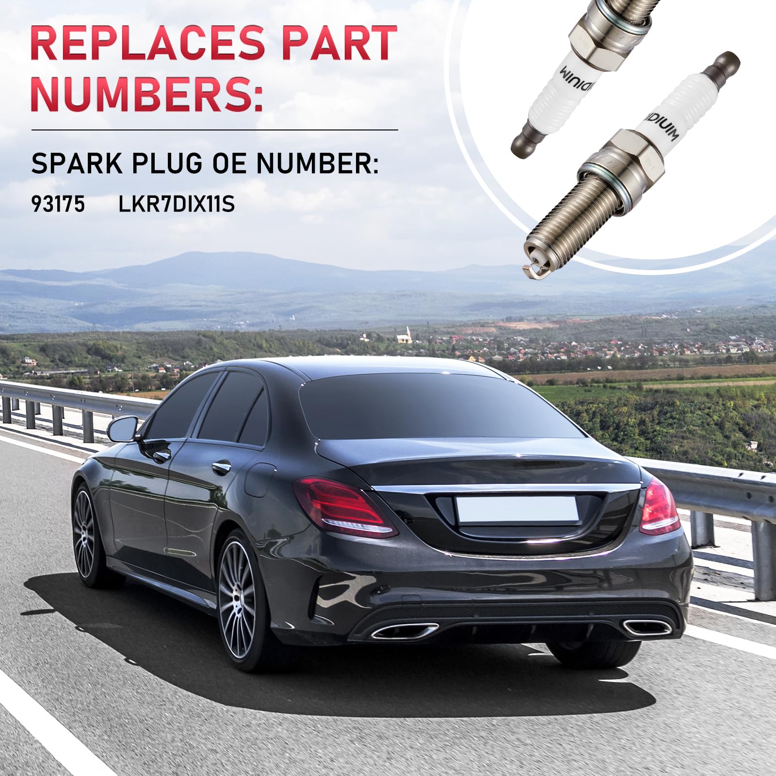 SYKRSS 93175 Iridium Spark Plugs 6 Pack Compatible with Jeep Grand Cherokee Wrangler Compatible with Honda Odyssey Pilot Accord Santa Fe Ram 1500 RDX 3.0L 3.5L 3.6L V6 Engine for LKR7DIX11S - Image 4