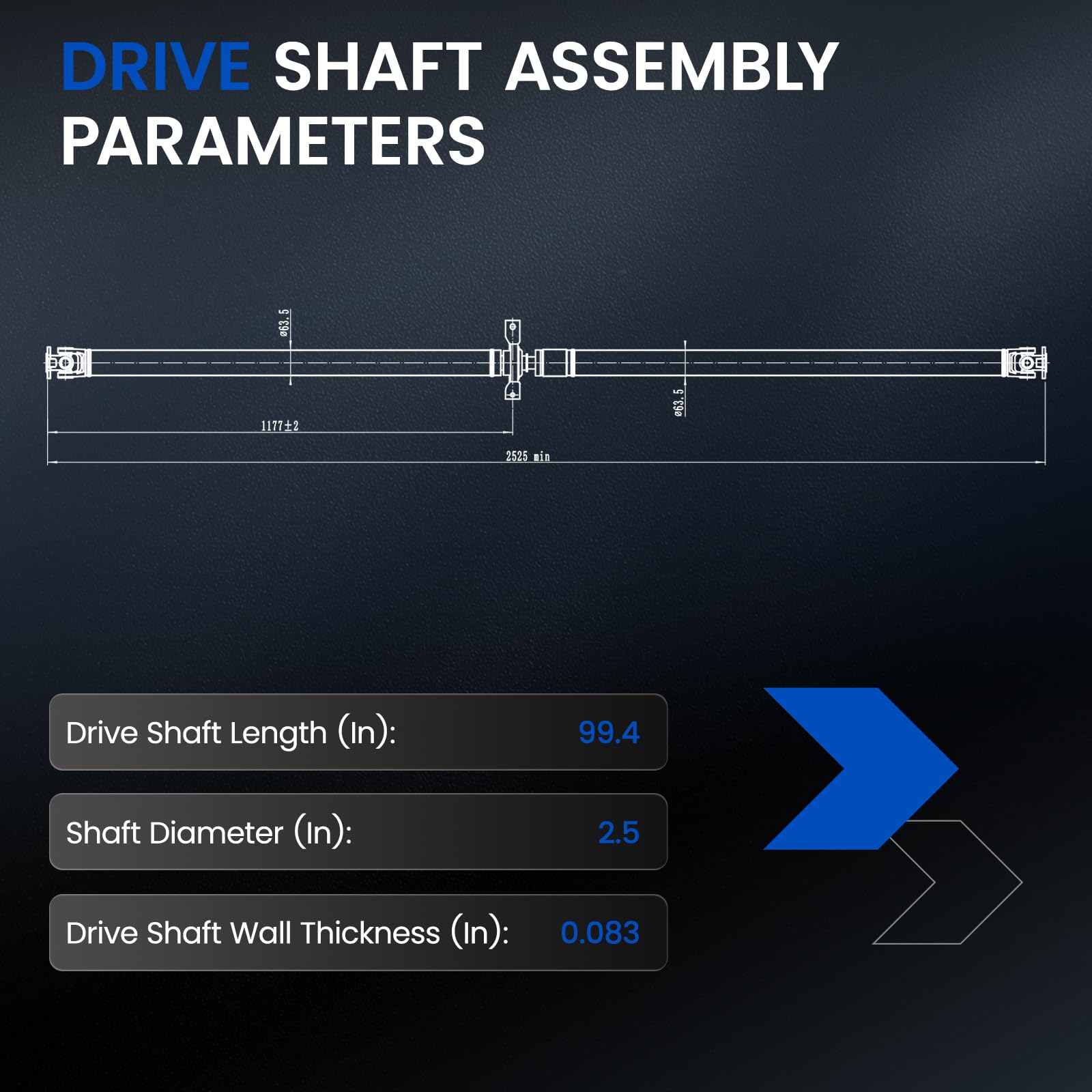 SYKRSS 936-034 Rear Drive Shaft Assembly - Compatible with 2009-2013 Honda Ridgeline V6 3.5L Crew Cab Pickup - Image 4