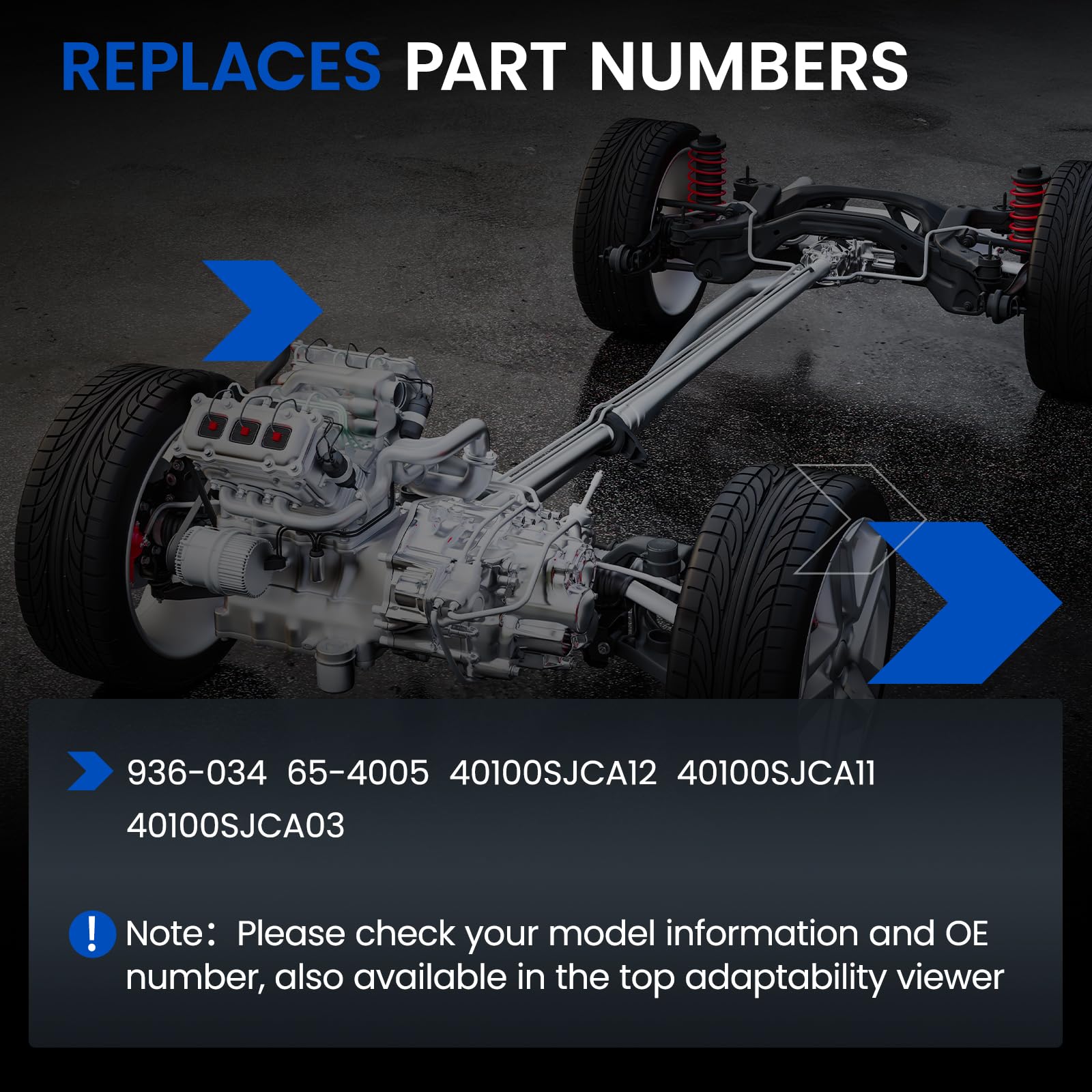 SYKRSS 936-034 Rear Drive Shaft Assembly - Compatible with 2009-2013 Honda Ridgeline V6 3.5L Crew Cab Pickup - Image 5