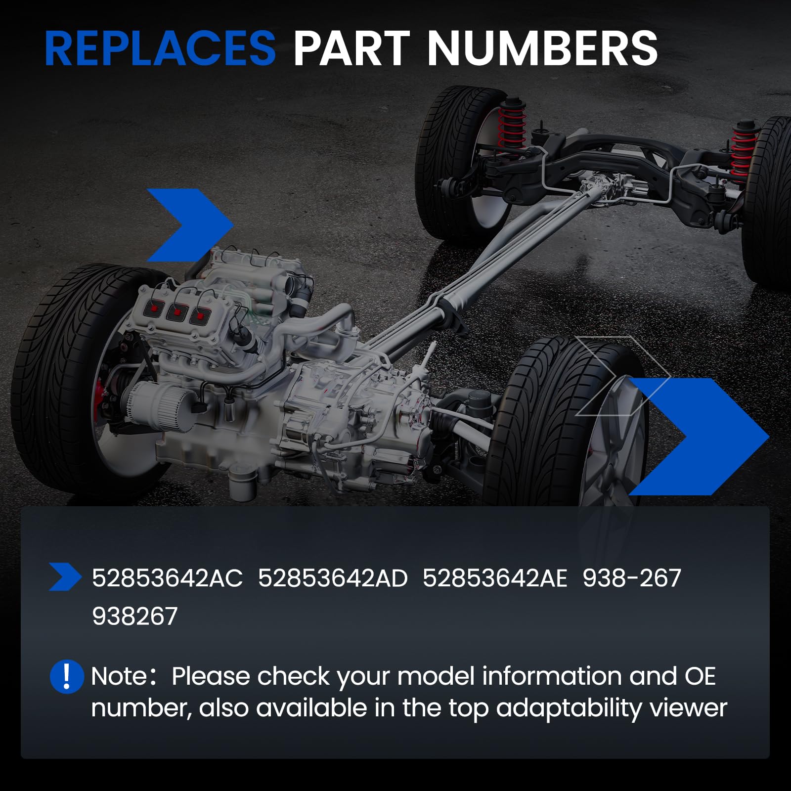SYKRSS 938-267 Front Drive Shaft Complete DriveShaft Assembly Compatible with Dodge 2014-2021 Durango V6 3.6L AWD, 2011-2013 Durango All Engine, Compatible with Jeep 2011-2021 Grand Cherokee V6 3.6L - Image 5
