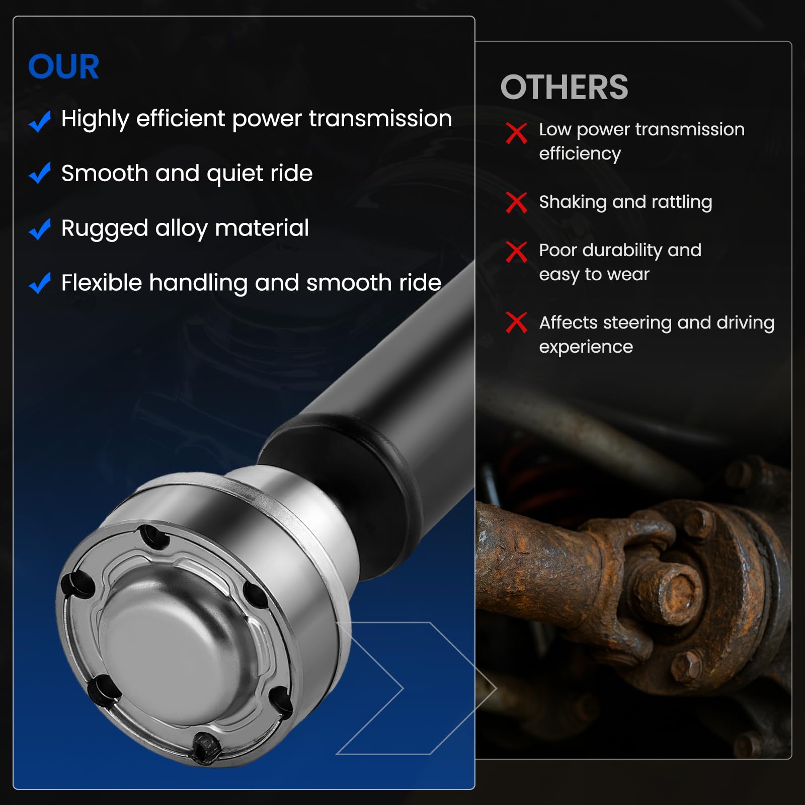 SYKRSS 938-267 Front Drive Shaft Complete DriveShaft Assembly Compatible with Dodge 2014-2021 Durango V6 3.6L AWD, 2011-2013 Durango All Engine, Compatible with Jeep 2011-2021 Grand Cherokee V6 3.6L - Image 6