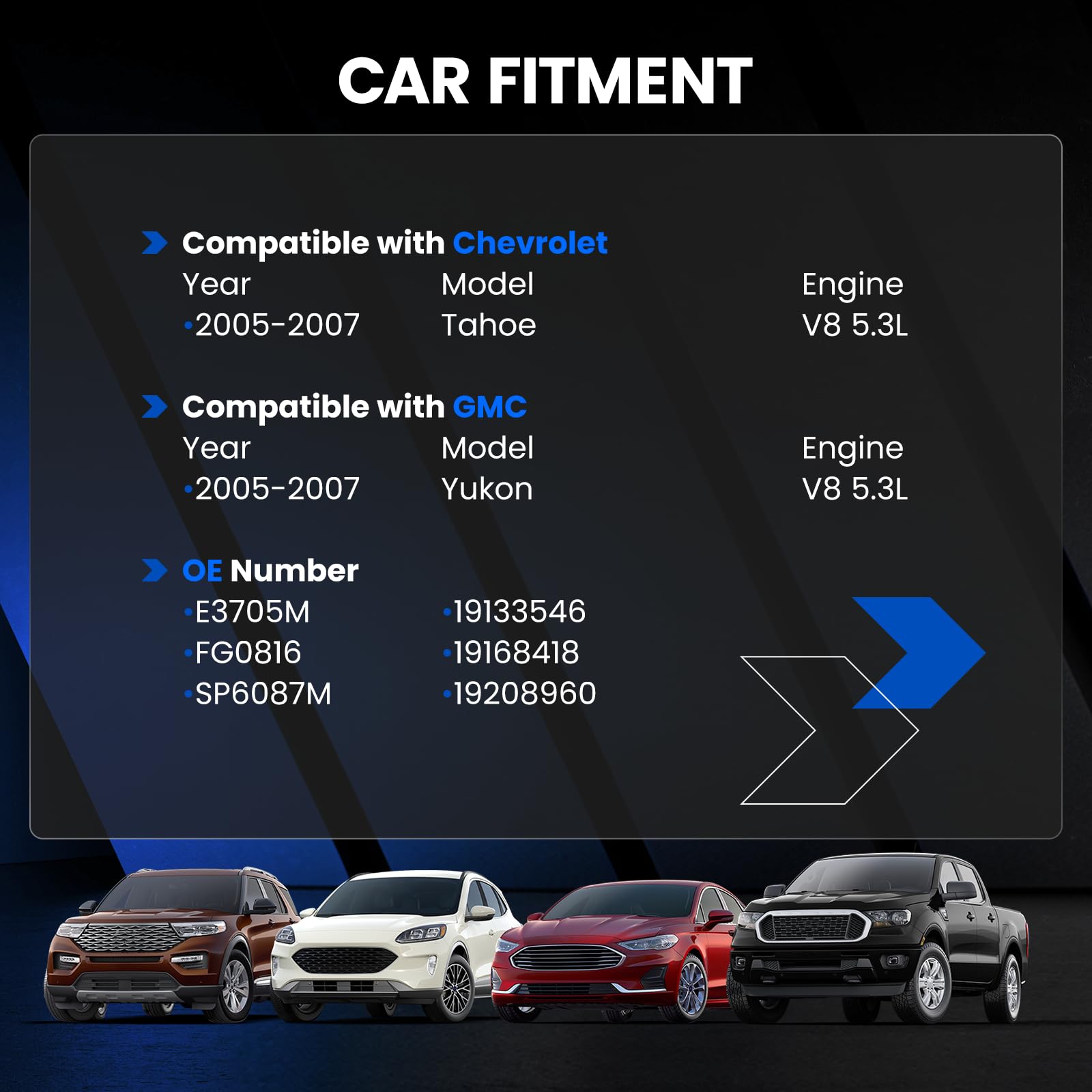 SYKRSS E3705M Fuel Pump Module Assembly Compatible with Chevrolet Tahoe 2005-2007 V8 5.3L, Compatible with GMC Yukon V8 5.3L 2005 2006 2007, FLEX, Replaces 19133546 SP6087M - Image 5