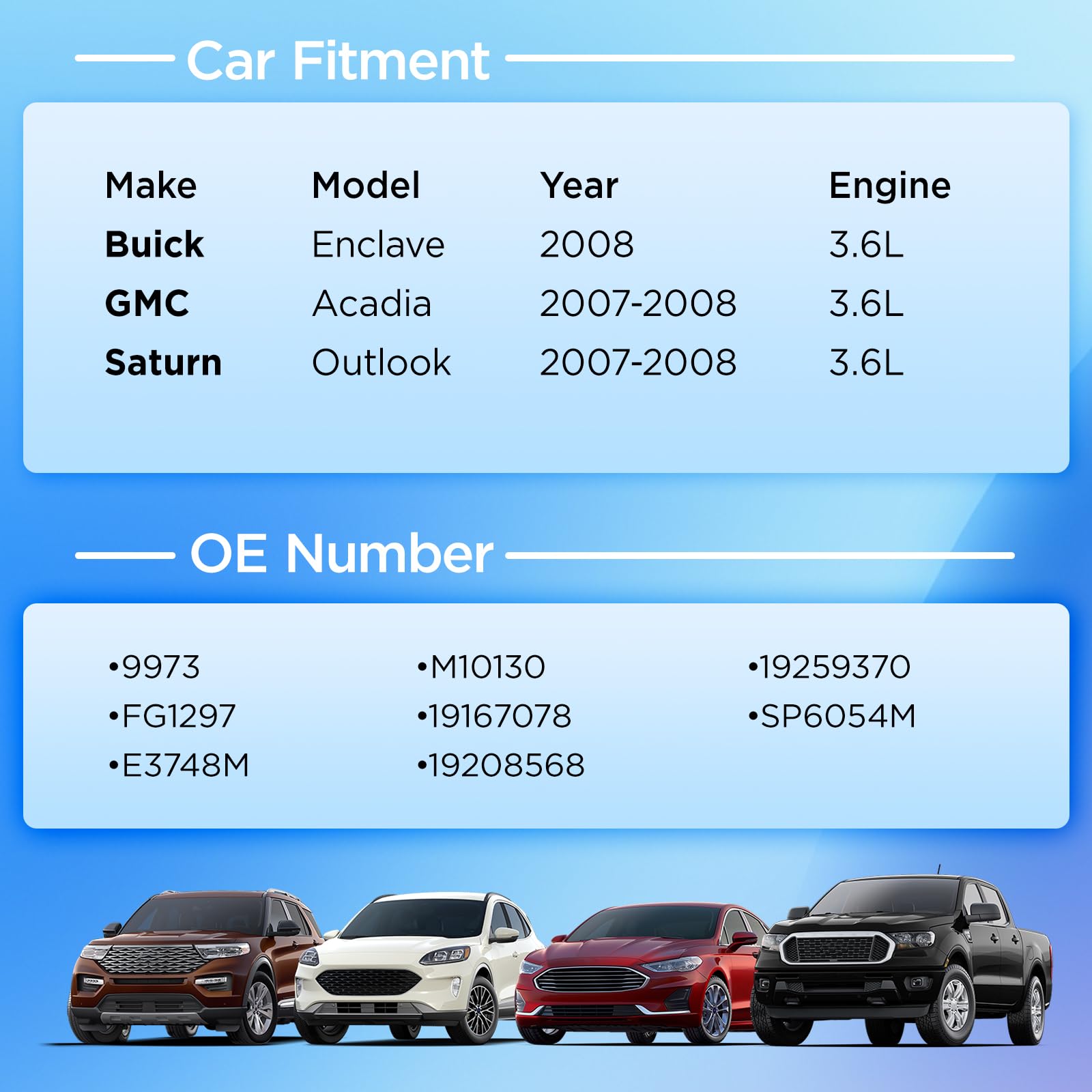 SYKRSS E3748M Fuel Pump Module Assembly Compatible with Buick Enclave 2008, Compatible with GMC Acadia 2007-2008, V6 3.6L, Replaces 19167078, M10130 - Image 5