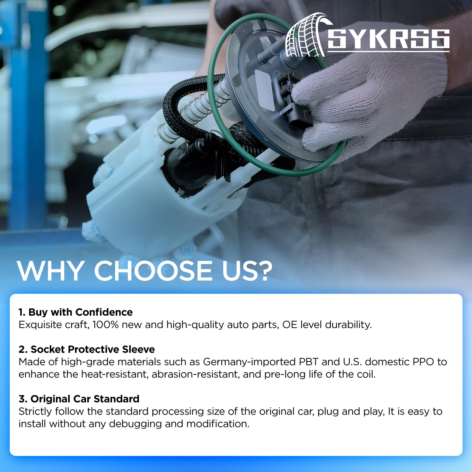 SYKRSS E9031M Fuel Pump Module Assembly Compatible with Hyundai Sonata L4 2.4L 2008 2009 2010 GAS, Replaces SP3041M FG1187 - Image 6