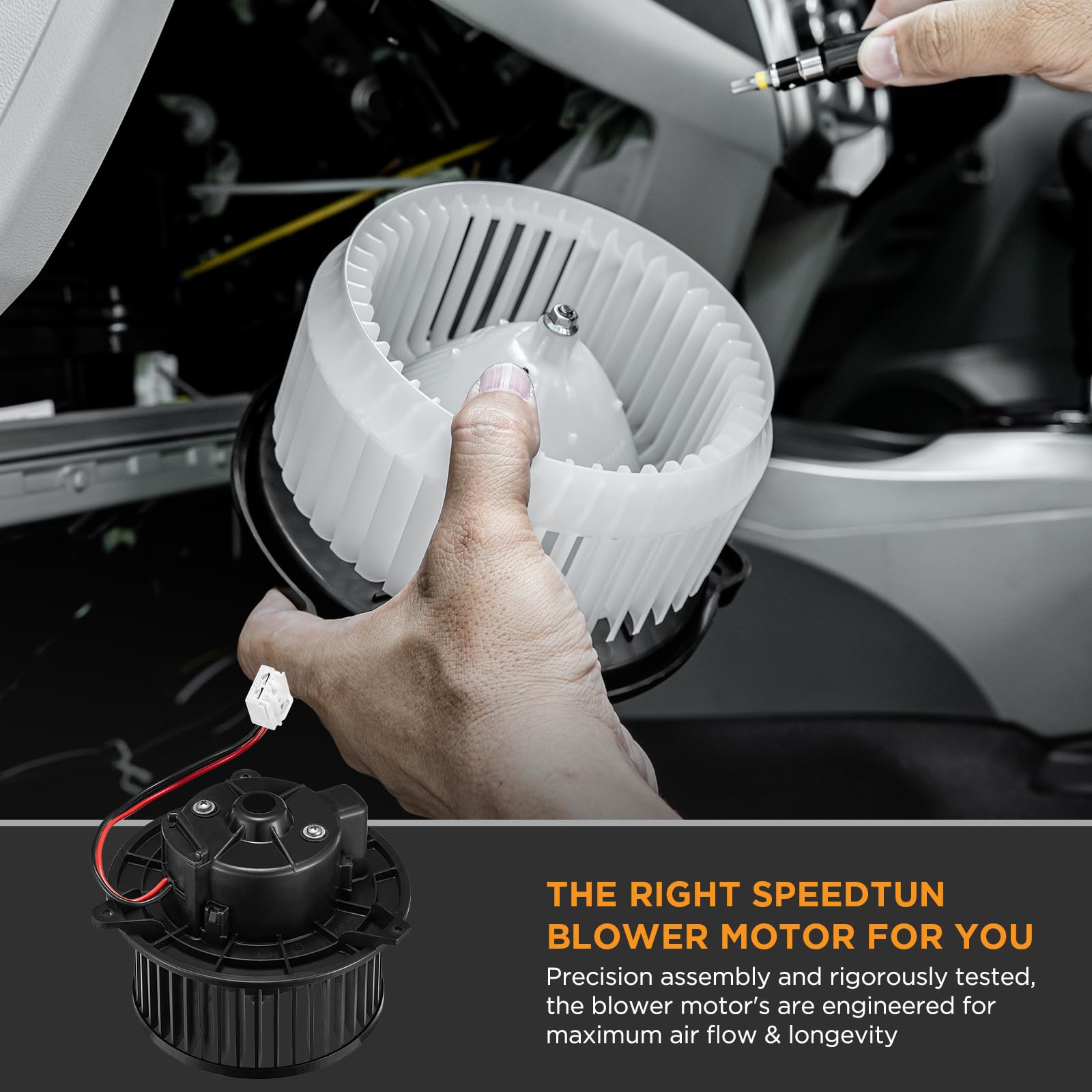 SYKRSS HVAC Blower Motor 700315 Compatible with Dodge Dart 2014 2015 2016, Heater Blower AC Fan for 68225055AB, 76971, 2311894, 68163782AA, PM4050 Blower Motor - Image 7