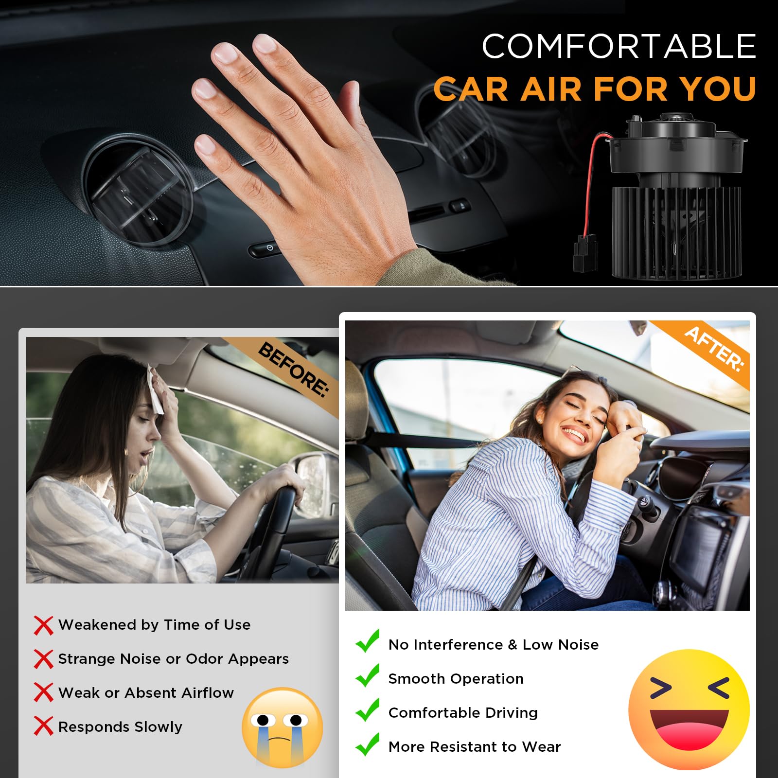 SYKRSS HVAC Blower Motor 700323 Compatible with Nissan Rogue 14-19, Rogue Sport 17-19, Heater Blower AC Fan for 27226-4BU0A, 272264BU0A, NI3126126, A/C Blower Motor - Image 5