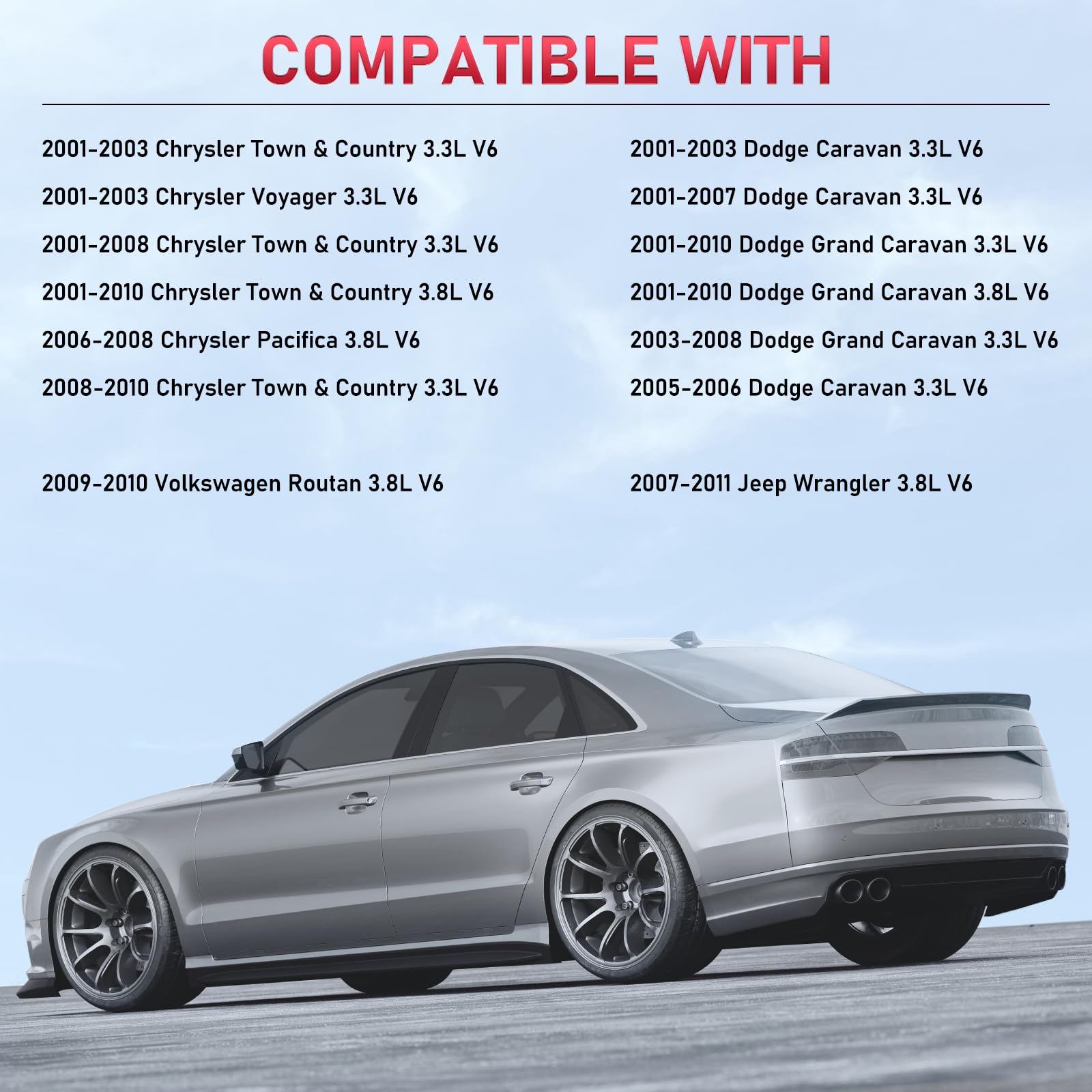 SYKRSS LZTR5AGP Iridium Spark Plugs 6 Pack Compatible with Jeep Wrangler Compatible with Dodge Grand Caravan Town & Country Pacifica Voyager VW Routan 3.3L 3.8L V6 Engine Replaces 3381 - Image 5