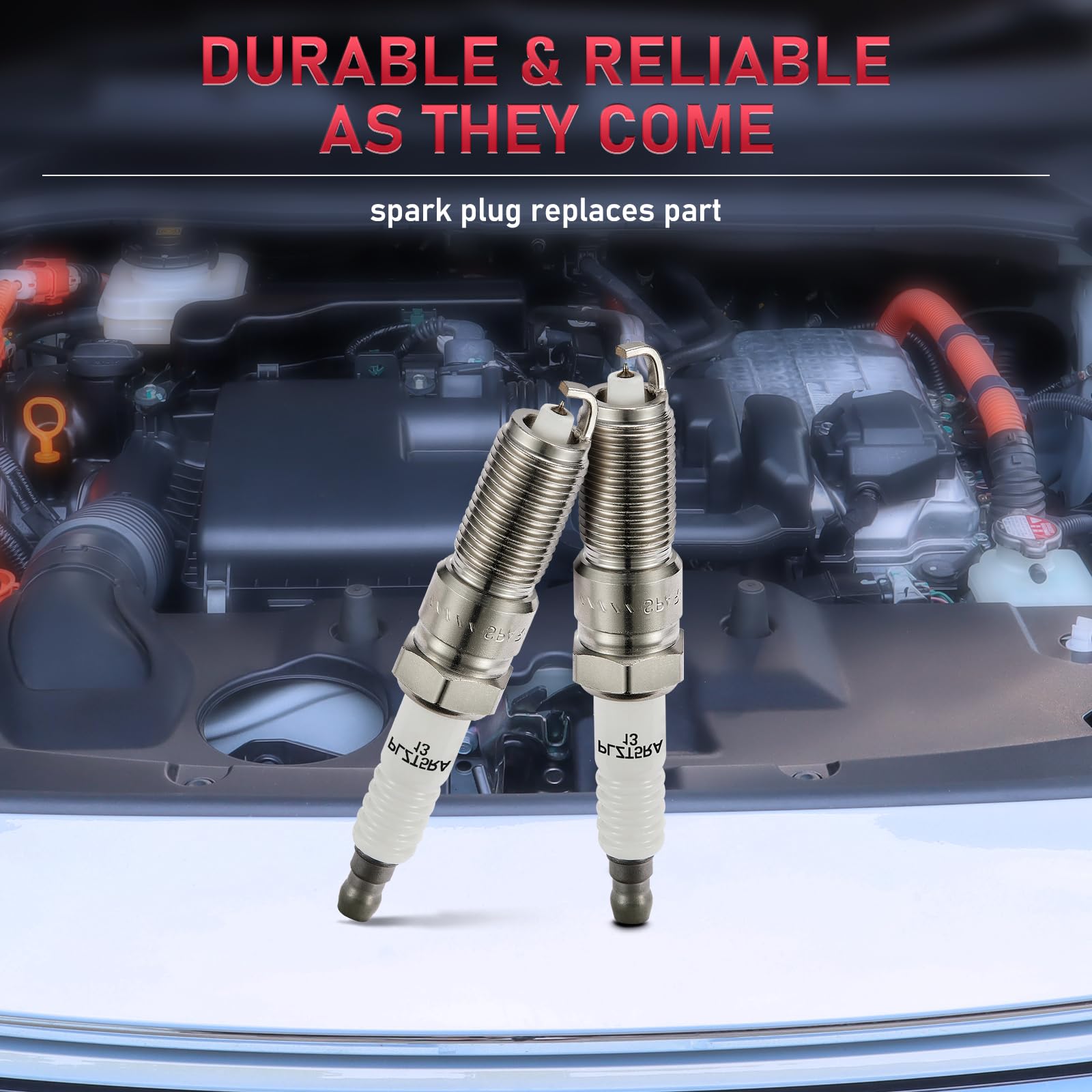 SYKRSS LZTR5AGP Iridium Spark Plugs 6 Pack Compatible with Jeep Wrangler Compatible with Dodge Grand Caravan Town & Country Pacifica Voyager VW Routan 3.3L 3.8L V6 Engine Replaces 3381 - Image 7