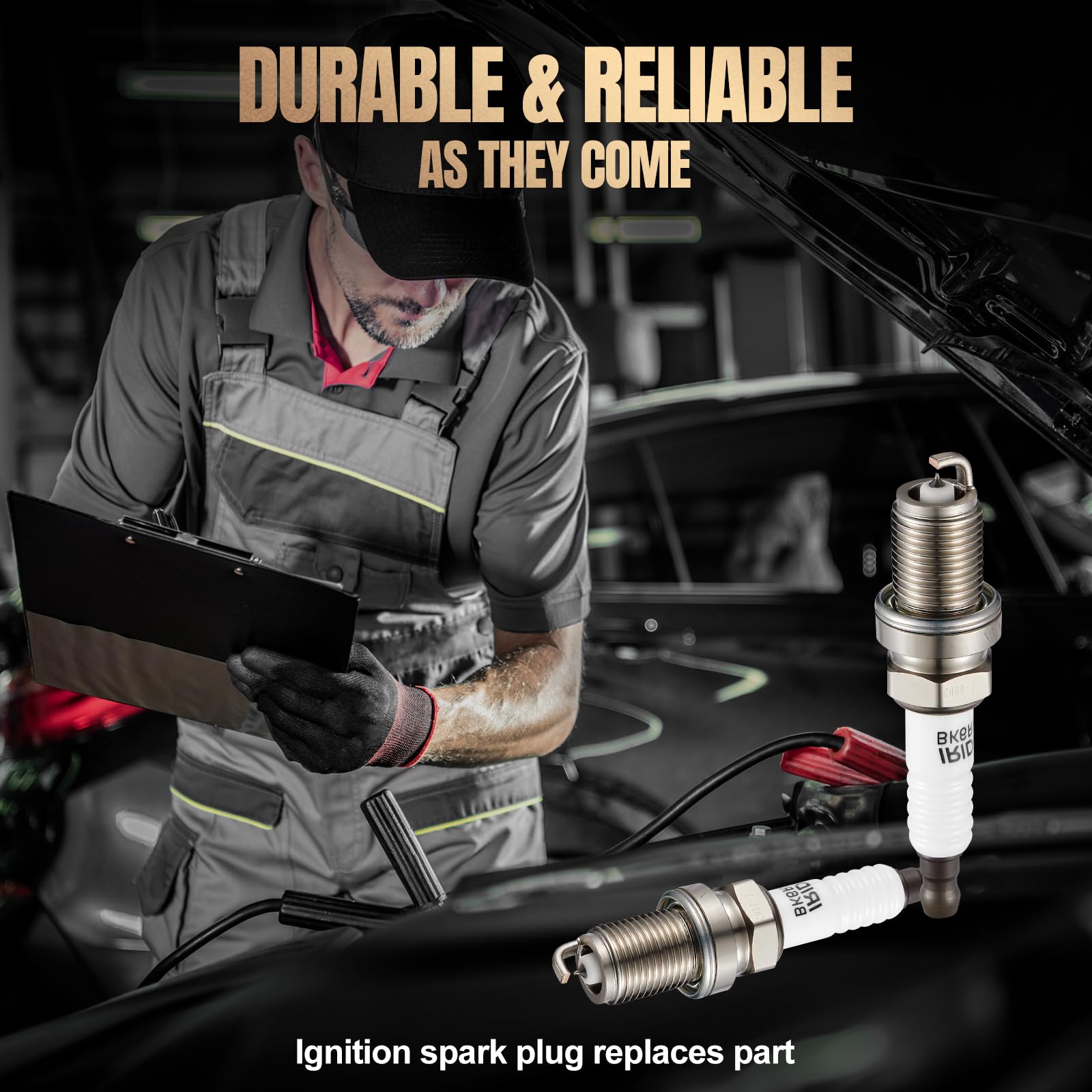 SYKRSS Set of 4 Iridium Spark Plugs 7092 Compatible with Dodge Avenger Civic Camry Corolla RAV4 Solara Vibe xB tC HS250h C230 1.8L 2.0L 2.4L 2.5L L4 H4 Engine Replacement for BKR6EGP Spark Plug - Image 7