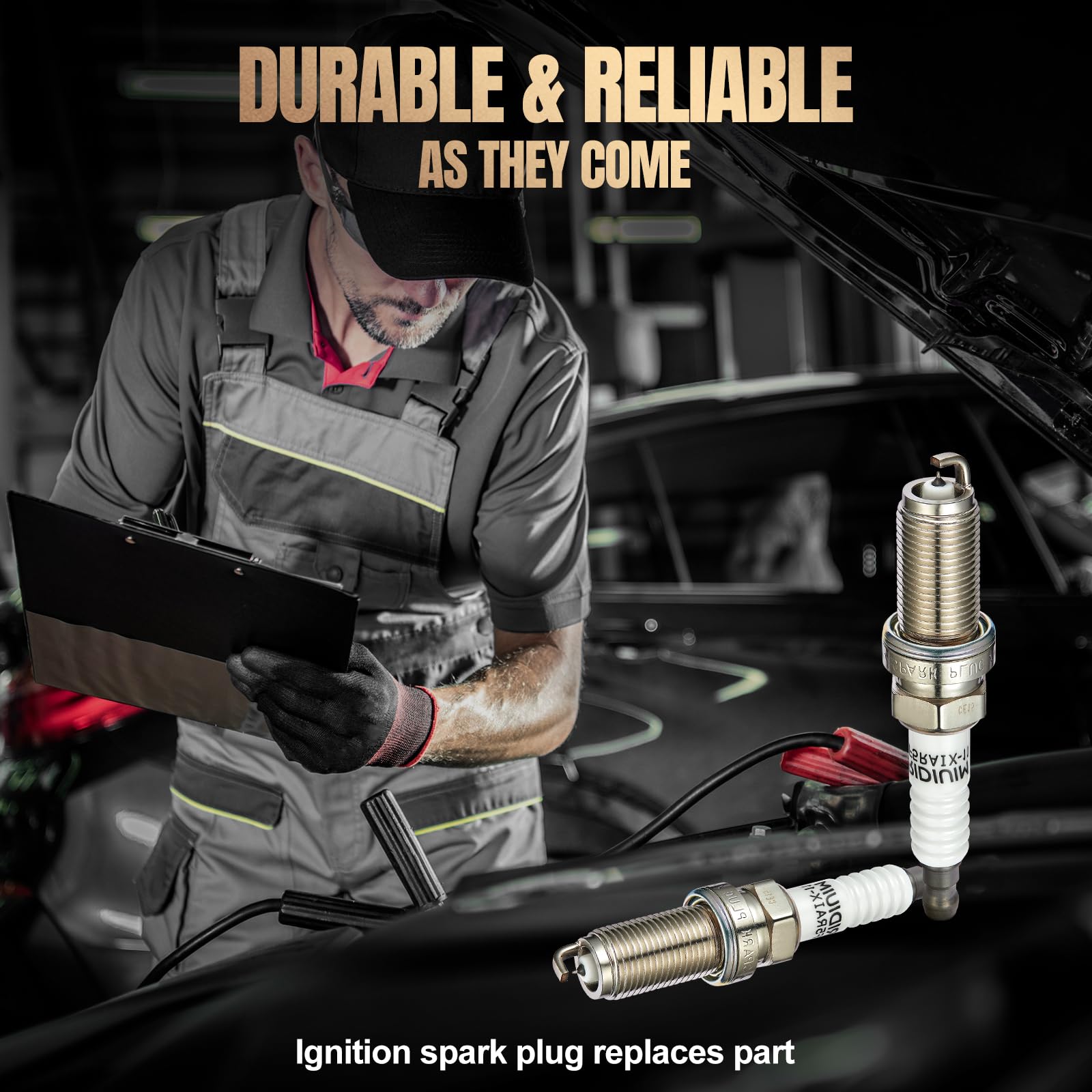 SYKRSS Set of 4 Iridium Spark Plugs XP5325 Compatible with Kia Forte Koup Sorento Sportage Optima Compatible with Scion tC Santa Fe Tucson Altima Sentra 1.8L 2.0L 2.4L 2.5L L4 Replaces 4469 - Image 7