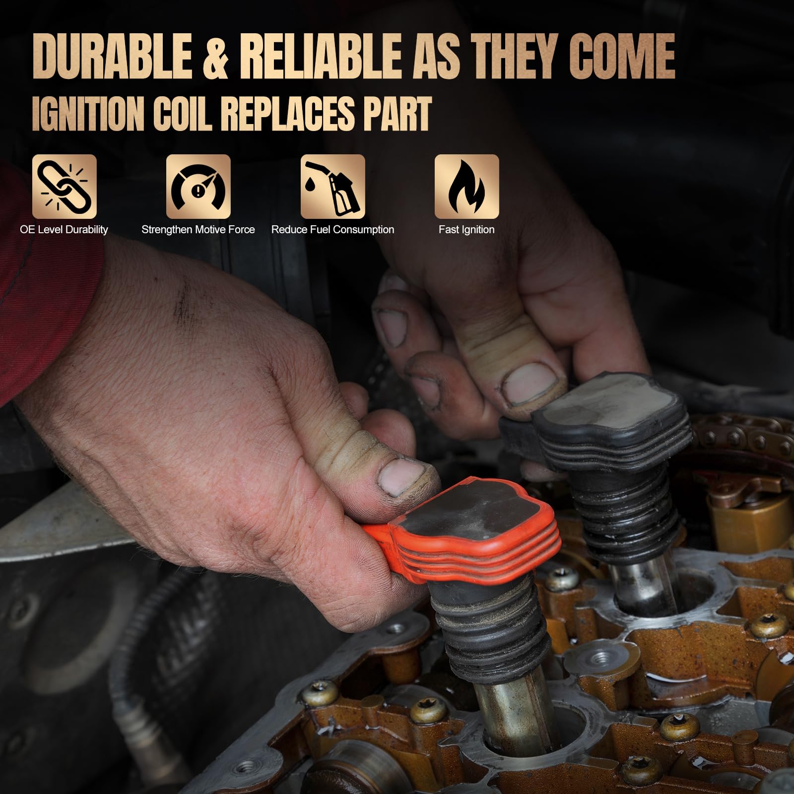 SYKRSS Set of 6 UF646 Ignition Coil Pack Compatible with Ford F-150 Explorer Flex Transit-150/250/350 Compatible with Lincoln MKS MKT Navigator 3.5L V6 Replaces BL3Z12029C C1814 UF646 BL3Z12029B - Image 6