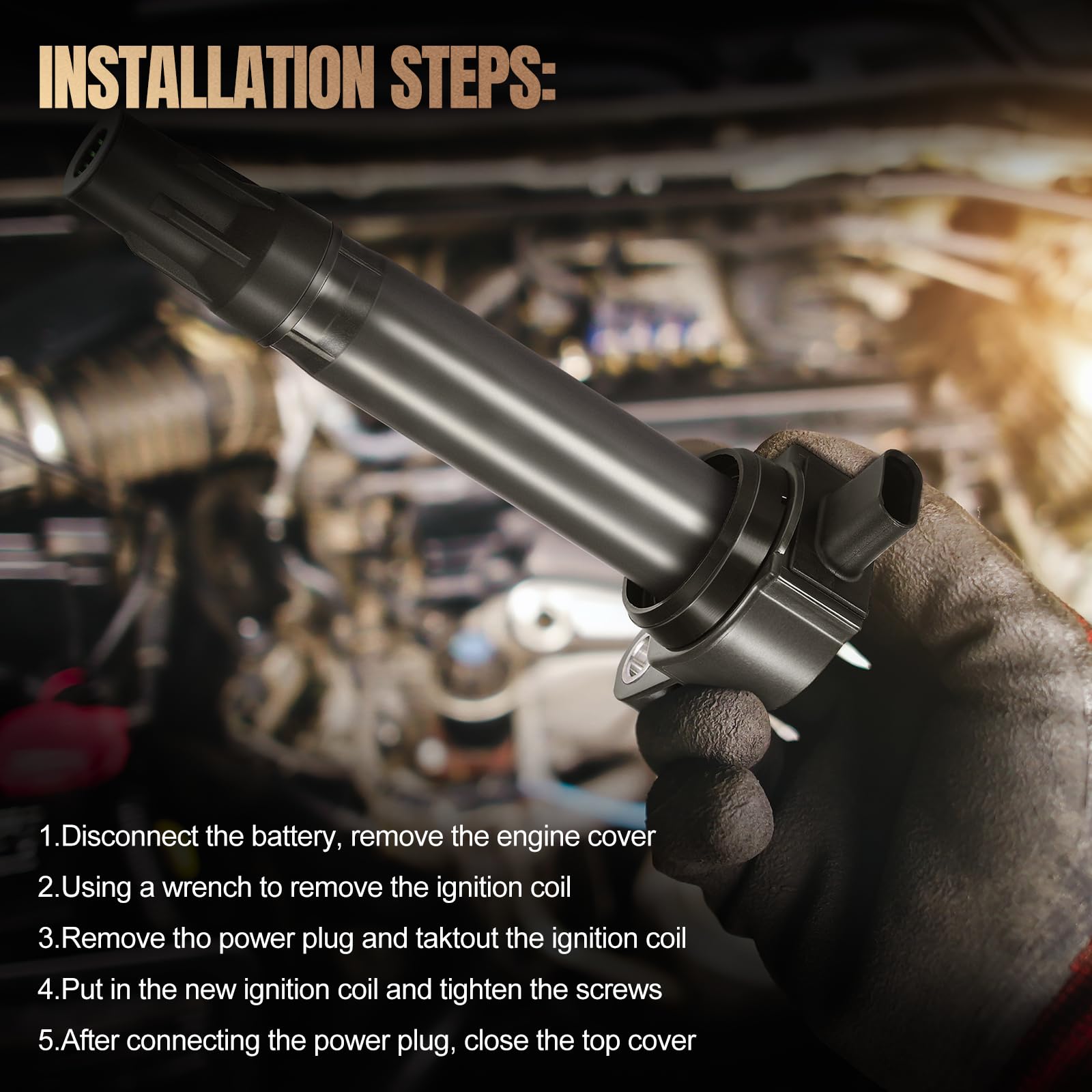 SYKRSS Set of 6 UF646 Ignition Coil Pack Compatible with Ford F-150 Explorer Flex Transit-150/250/350 Compatible with Lincoln MKS MKT Navigator 3.5L V6 Replaces BL3Z12029C C1814 UF646 BL3Z12029B - Image 7