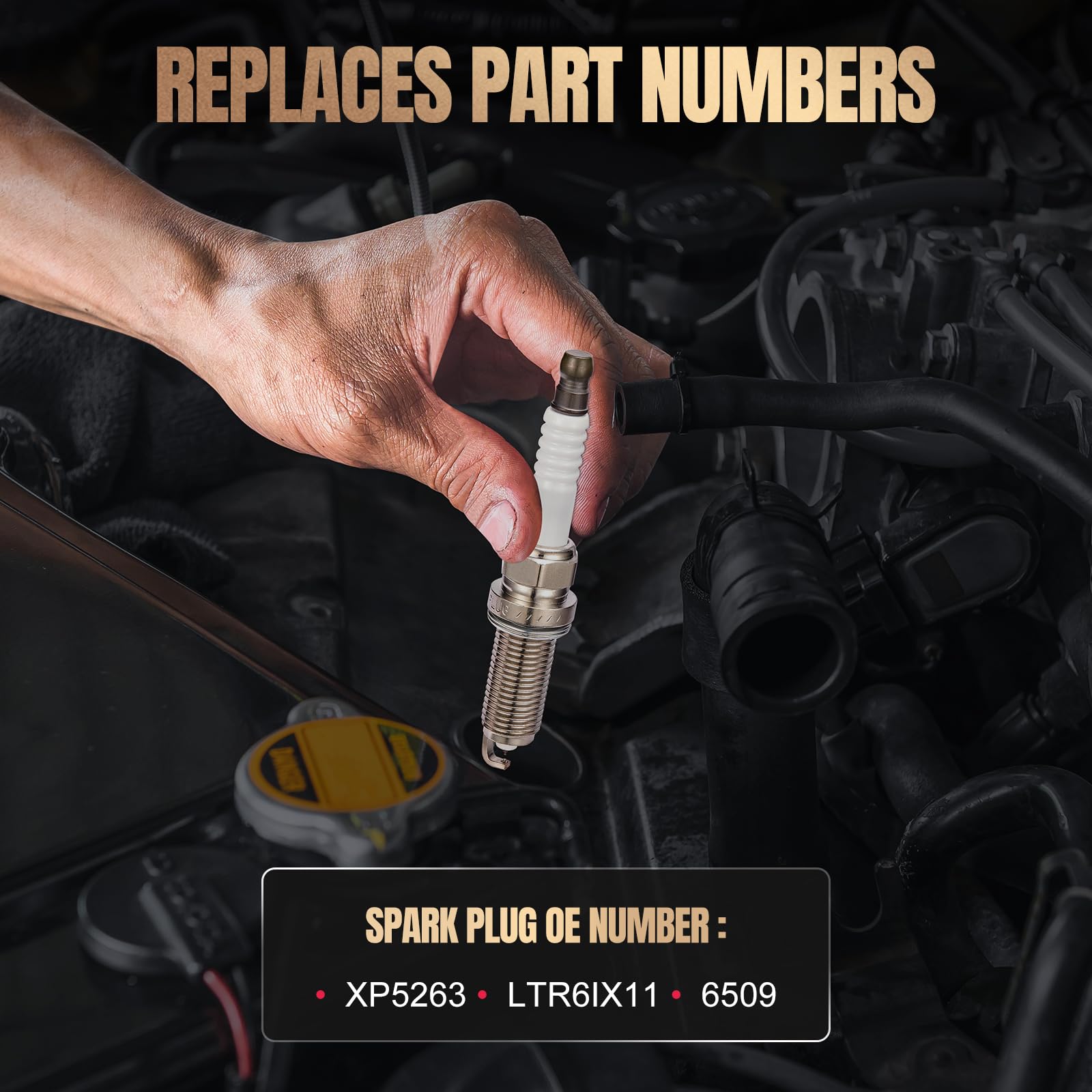 SYKRSS Set of 6 Iridium Spark Plugs 6509 Compatible with 2011-2020 Explorer 3.5L V6 Naturally Aspirated 2013-2020 Explorer Turbocharged 3.5L V6 Engine Replacement for LTR6IX11 Spark Plug - Image 3