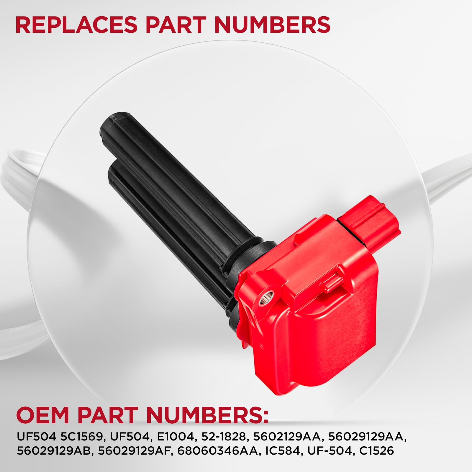 SYKRSS Set of 8 Ignition Coil UF504 Compatible with Chrysler Aspen 300 Compatible with Dodge Challenger Charger Durango Magnum Ram 1500 2500 Grand Cherokee Commander V8 5.7L 6.1L 6.4L Replace C1526 - Image 3