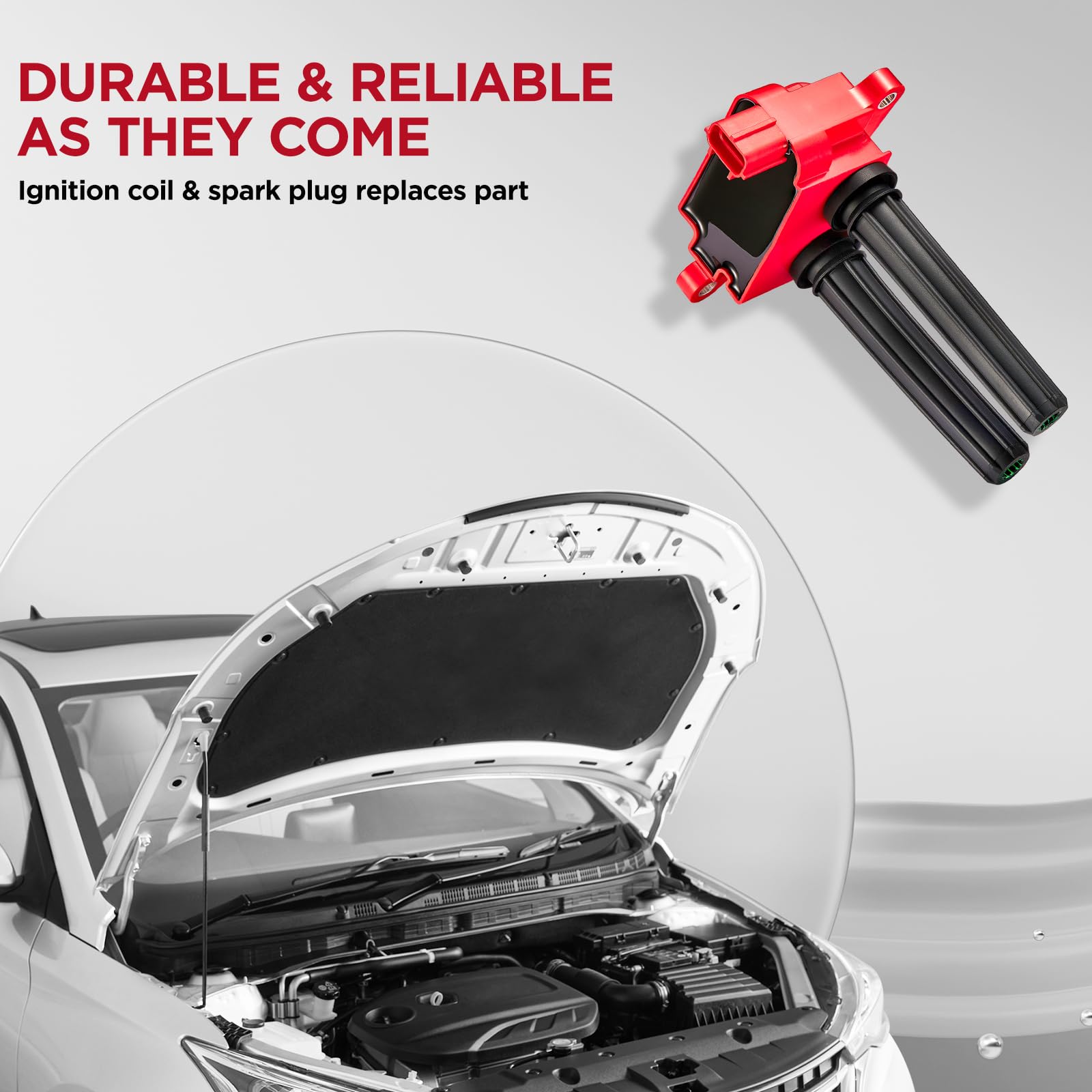 SYKRSS Set of 8 Ignition Coil UF504 Compatible with Chrysler Aspen 300 Compatible with Dodge Challenger Charger Durango Magnum Ram 1500 2500 Grand Cherokee Commander V8 5.7L 6.1L 6.4L Replace C1526 - Image 7