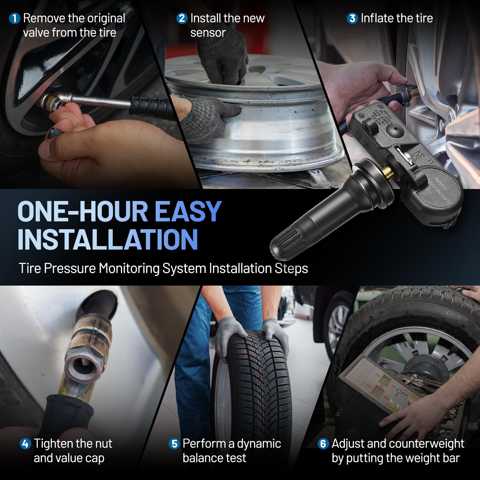 SYKRSS TPMS Sensor 28103AJ00A for GM 315Mhz Tire Pressure Monitoring Sensor Compatible with Subaru B9 Tribeca Crosstrek Forester Impreza Legacy Outback, Tire Sensor Replace# 28103AG00A (4 Pack) - Image 6