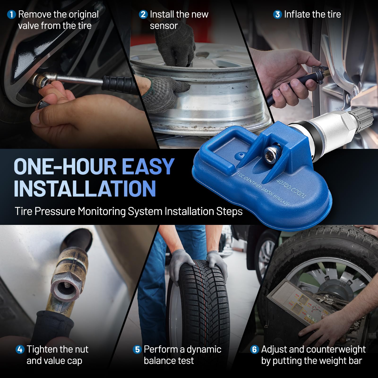 SYKRSS TPMS Sensor 40700-CD001 for 315Mhz Tire Pressure Monitoring Sensor Compatible with Nissan Altima Cube Frontier Maxima Murano Quest Xterra 03-20, Compatible Infiniti Q45 QX4 QX56 03-10 (4 Pcs) - Image 6