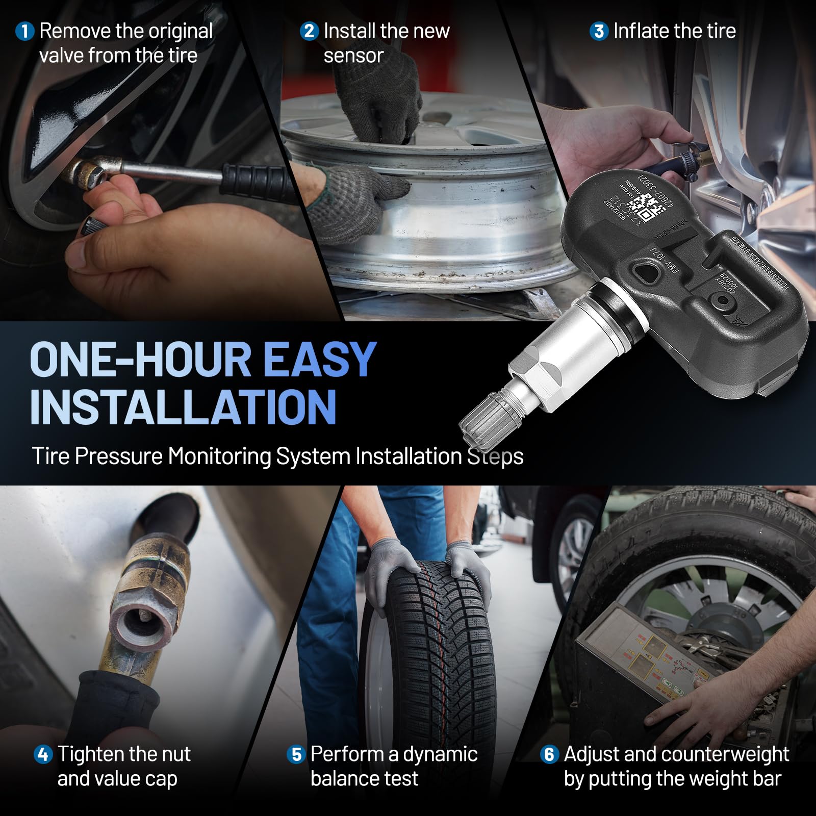 SYKRSS TPMS Sensor 42607-33021 for GM 315Mhz Tire Pressure Monitoring Sensor Compatible with Toyota RAV4 Camry 4Runner Tacoma Corolla 04-15, Compatible with Scion iQ tC xB xD 06-16 (4 PCS) - Image 6