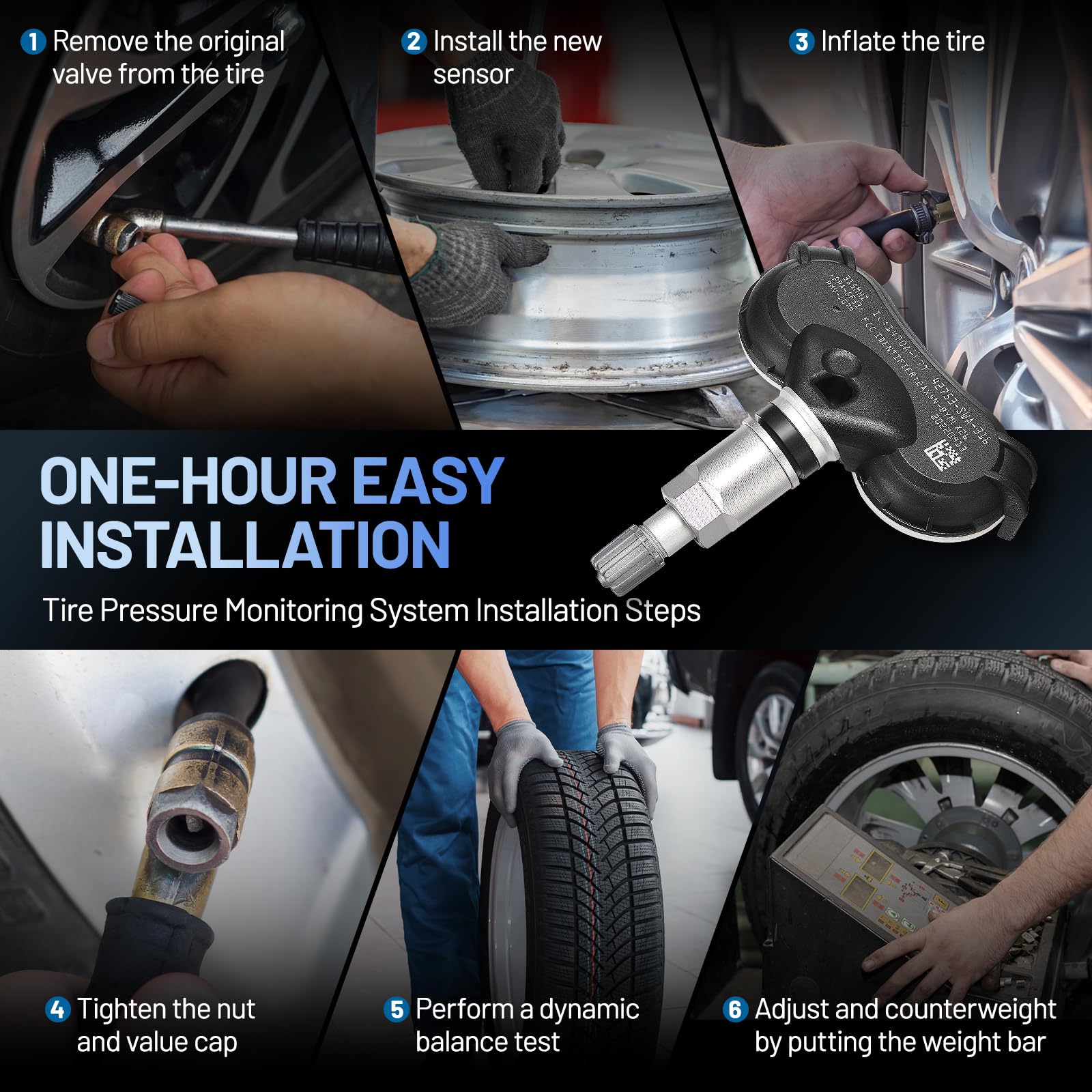 SYKRSS TPMS Sensor 42753-SWA-316 for GM 315Mhz Tire Pressure Monitoring Sensor Compatible with Honda Accord Crosstour CR-V Fit 2007-2015 Tire Sensor Replaces 42753-SWA-315 (4 Pack) - Image 6