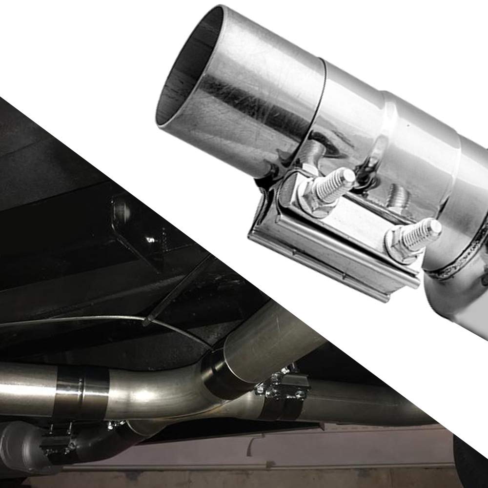 ZFBB 2.5" Lap Joint Band Clamp Exhaust Clamps Pipe Parts Stainless Steel 2Pcs - Image 7